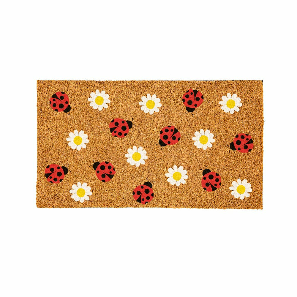 Plow & Hearth EG Studio Home Coordinates Roses Coir Mat, 28x16"