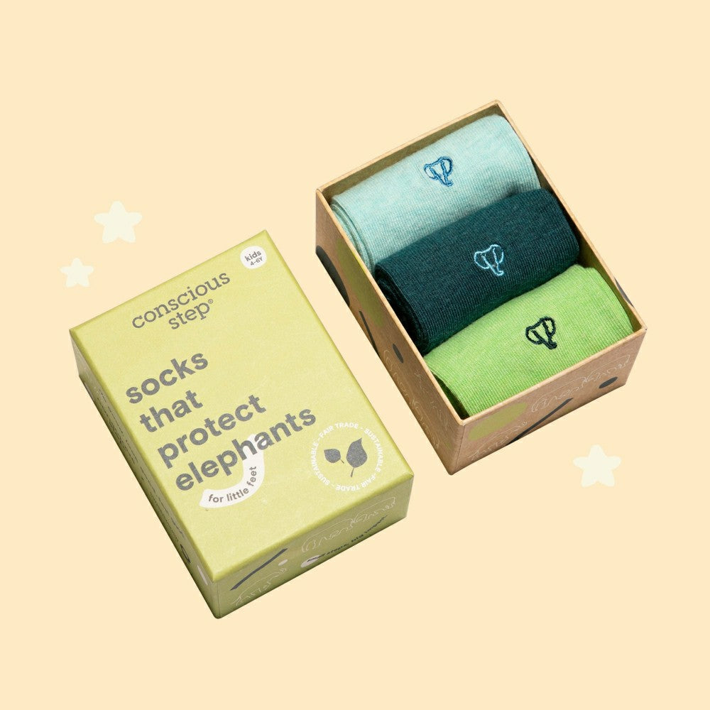Plow & Hearth Kids Socks that Protect Elephants