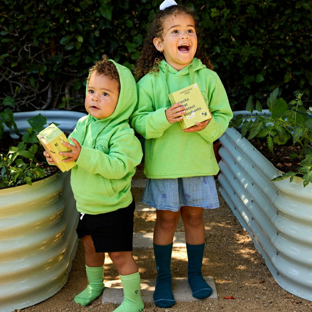 Plow & Hearth Kids Socks that Protect Elephants