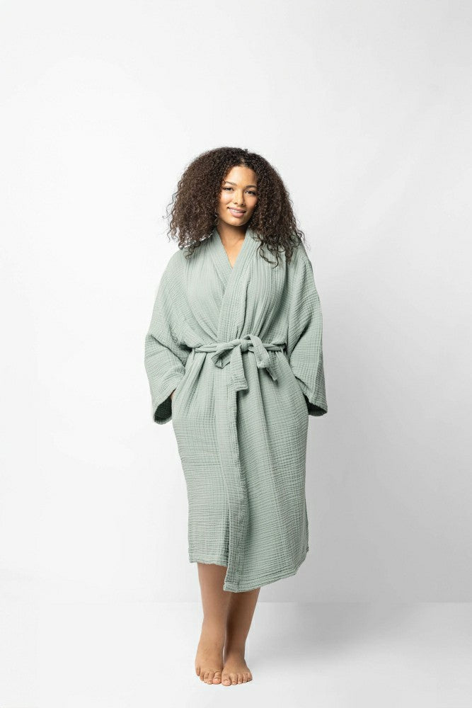 Plow & Hearth Muslin Cotton Kimono