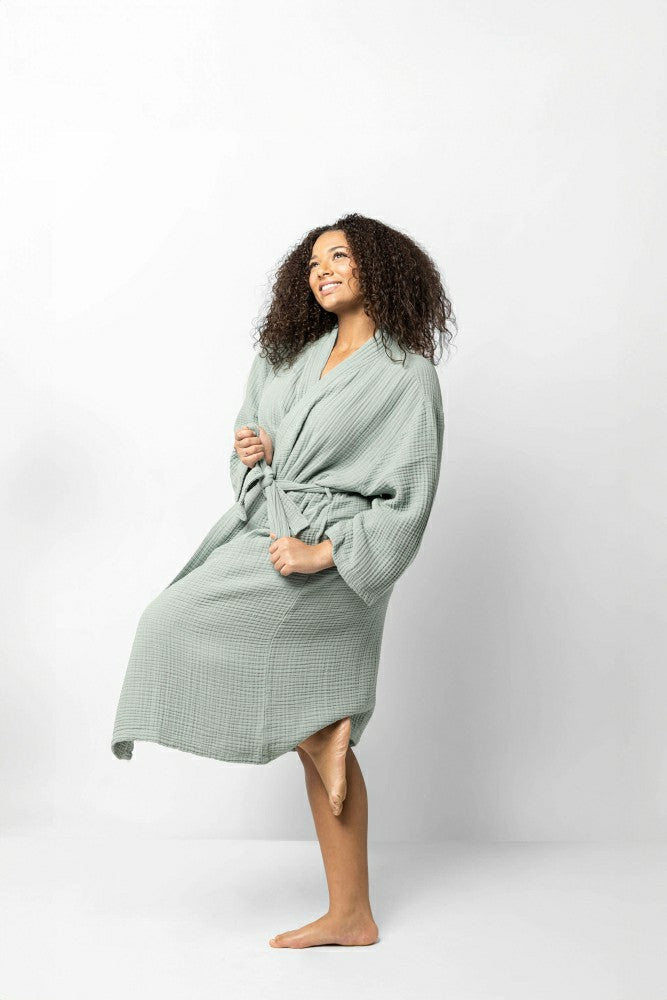 Plow & Hearth Muslin Cotton Kimono