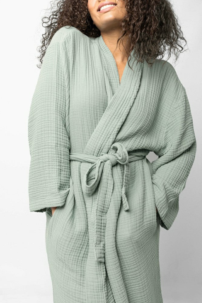 Plow & Hearth Muslin Cotton Kimono