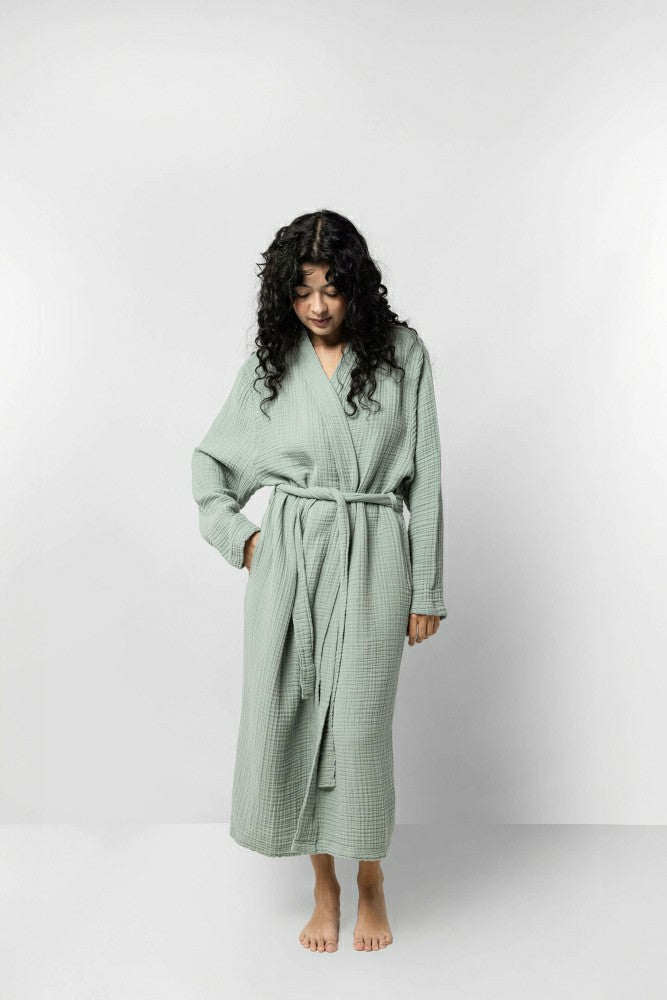 Plow & Hearth Muslin Cotton Kimono