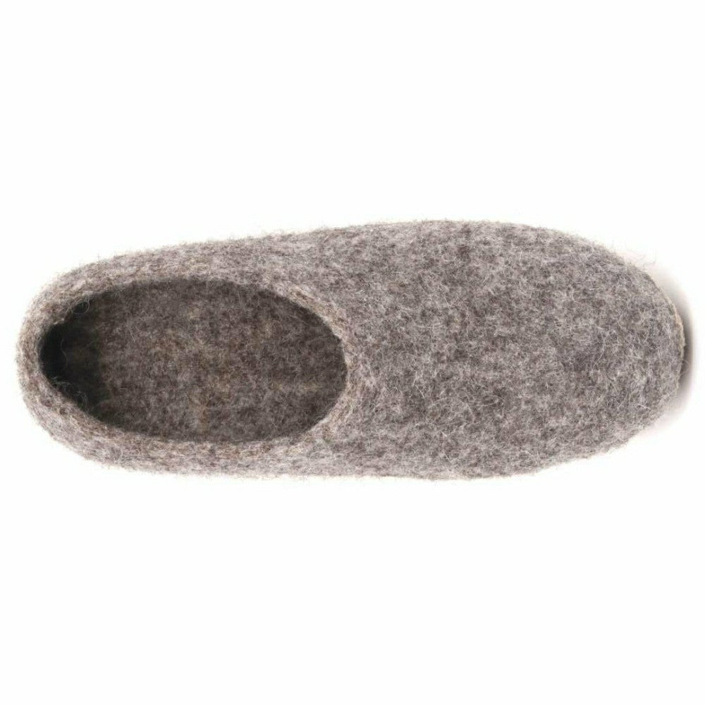 Plow & Hearth Womens Newport Noir Wool House Shoe