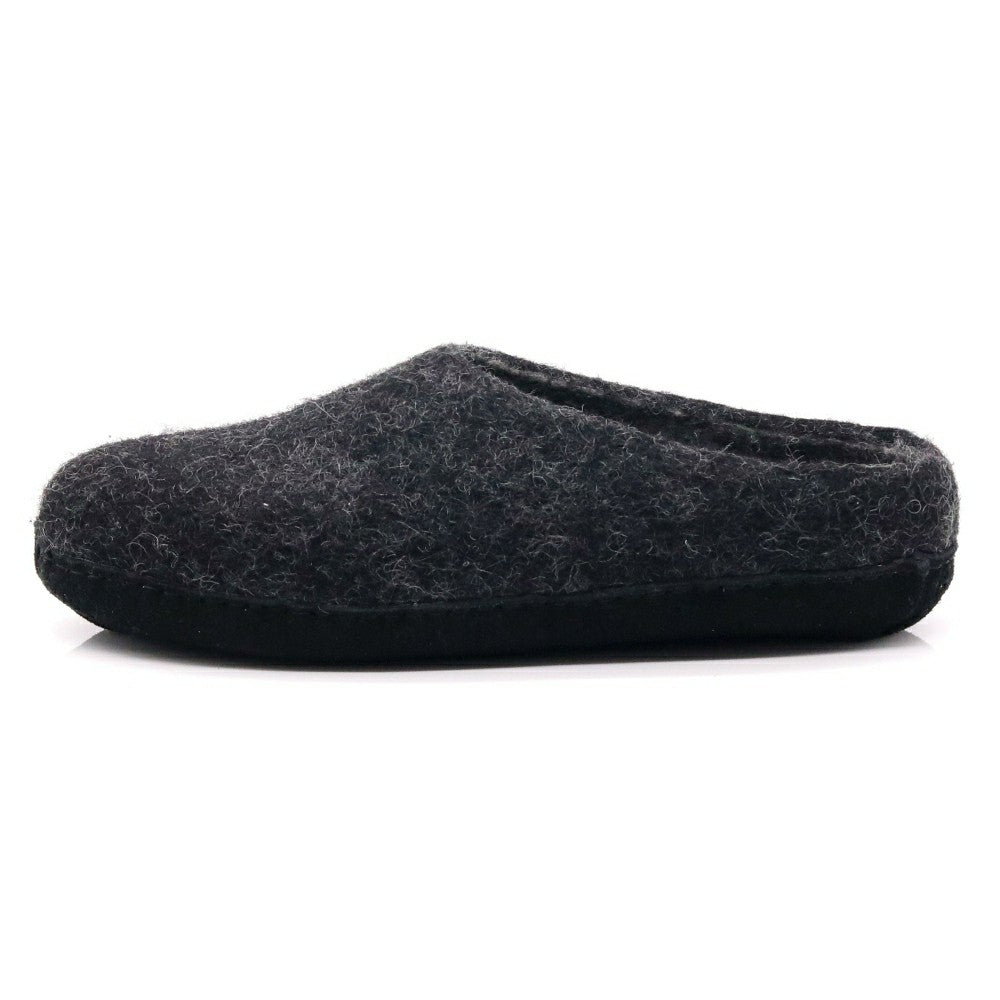 Plow & Hearth Womens Newport Noir Wool House Shoe