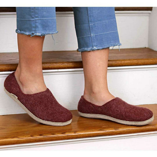Plow & Hearth Womens Victoria Wool House Shoe