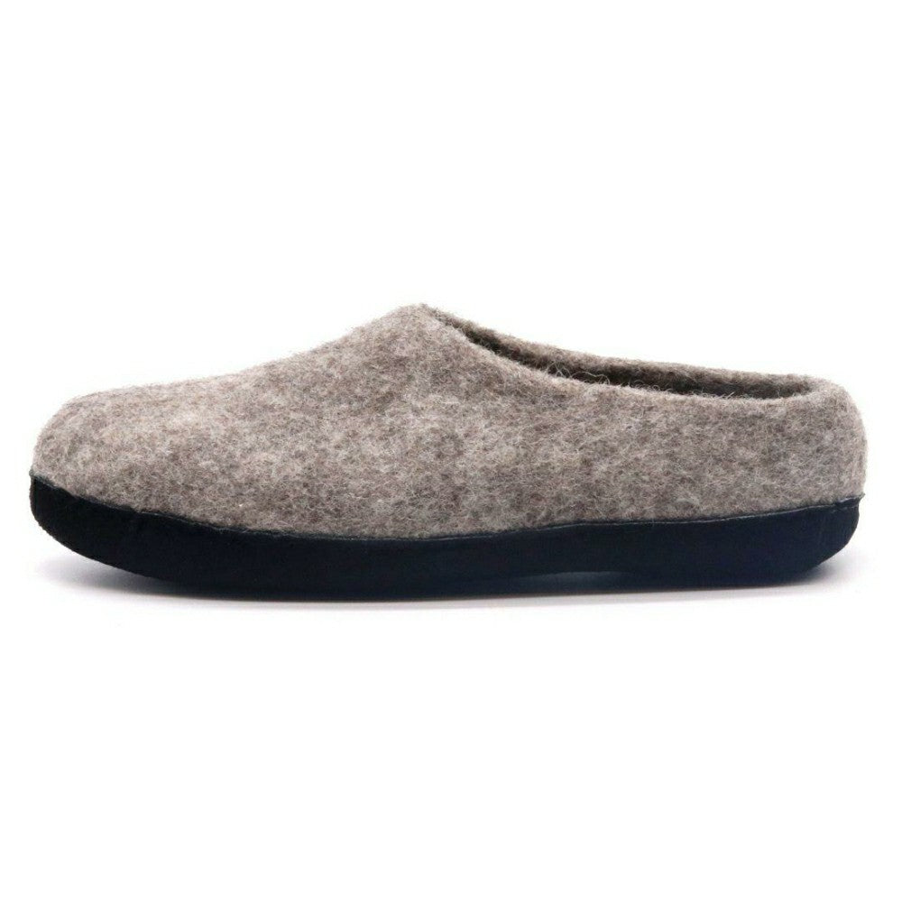 Plow & Hearth Mens Newport Noir Wool House Shoe