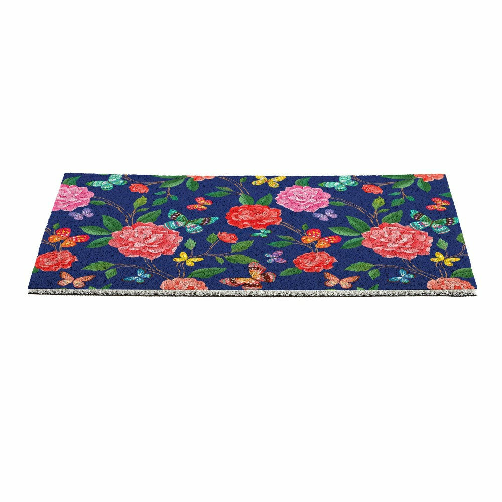 Plow & Hearth EG Studio Home Coordinates Roses PVC Mat, 28x16