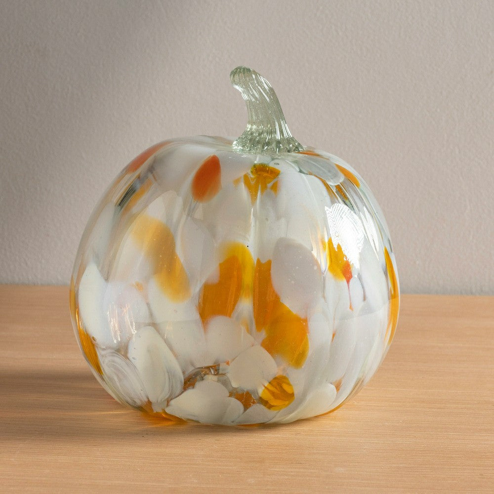 Plow & Hearth Large Recycled Glass Pumpkin