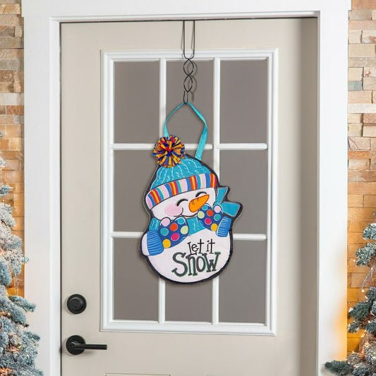 Plow & Hearth Let It Snow-Man Door Décor