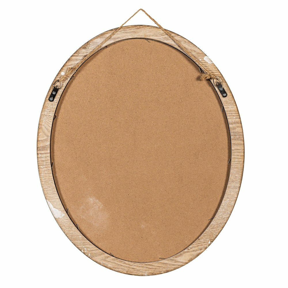 Plow & Hearth Petal & Plow Indoor Wall Decor, Wood, Rabbit Portrait in Round Gold De