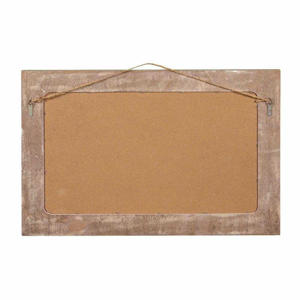 Plow & Hearth Petal & Plow Indoor Wall Decor, Wood, Flowers in Frame Wall Décor, 24"