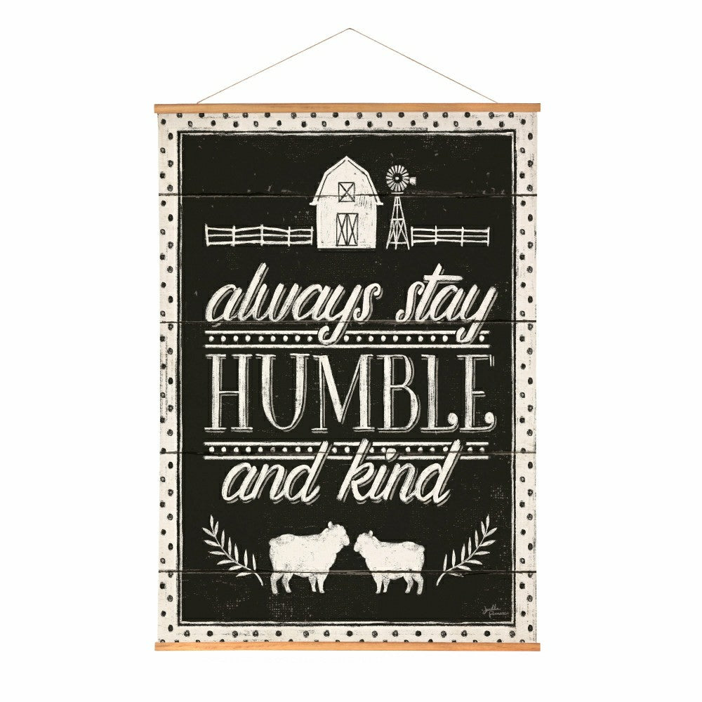Plow & Hearth Heart of the Home, Indoor Wall Décor Canvas Tapestry, Always Stay Humb