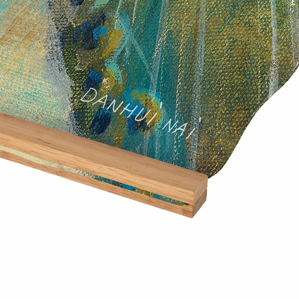 Plow & Hearth Seaside Retreat Indoor Wall Décor Canvas Tapestry, Peacock