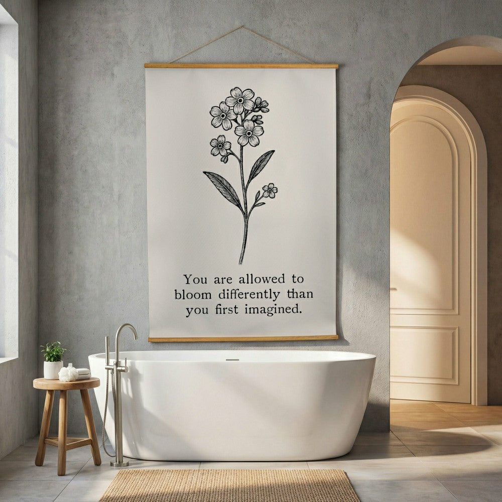 Plow & Hearth Heart of the Home Indoor Wall Décor Canvas Tapestry, You are Allowed t