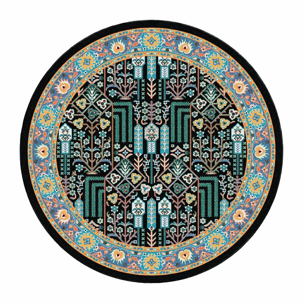 Plow & Hearth Mount Joy Area Rug With EnduraStran Construction, 7'7" Round