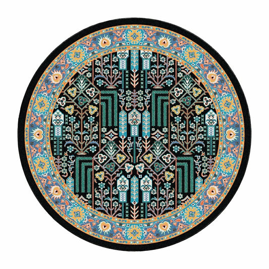 Plow & Hearth Mount Joy Area Rug With EnduraStran Construction, 7'7" Round
