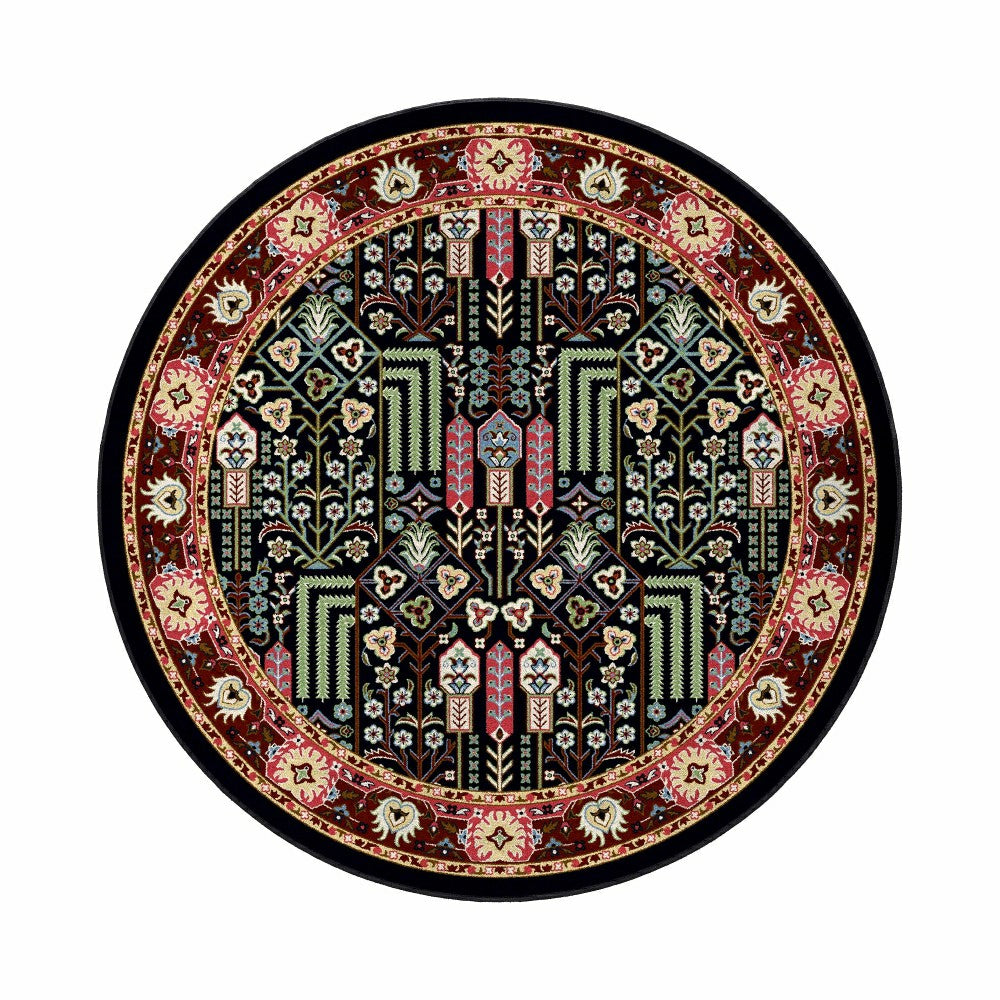 Plow & Hearth Mount Joy Area Rug With EnduraStran Construction, 7'7" Round