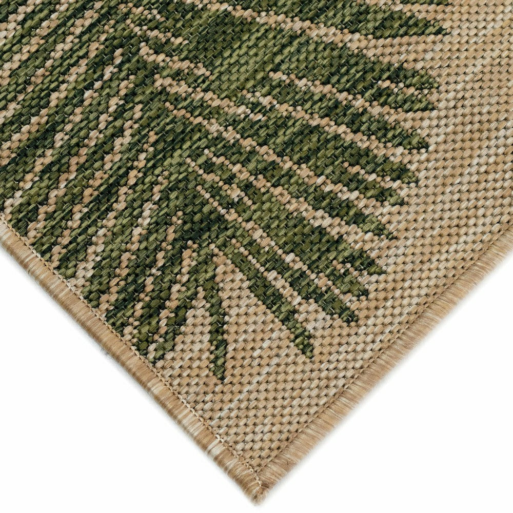 Plow & Hearth Indoor/Outdoor Textured Palms Polypropylene Rug, 7'10" square
