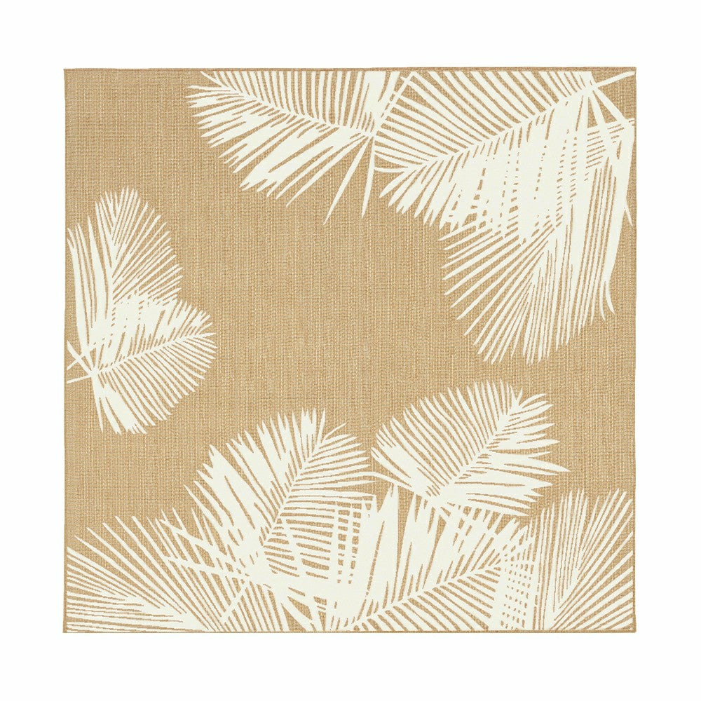 Plow & Hearth Indoor/Outdoor Textured Palms Polypropylene Rug, 4'10" x 7'6"