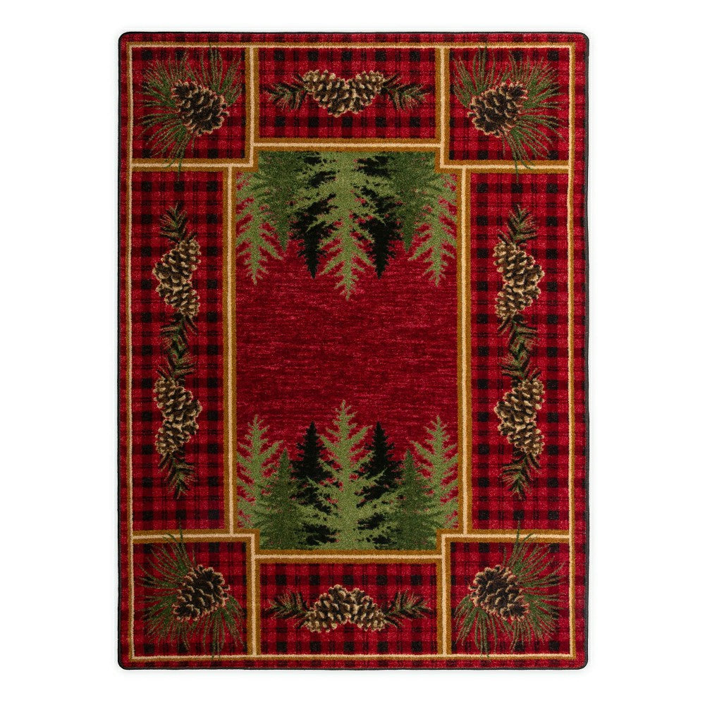 Plow & Hearth Pine Cone Valley Plaid Rug