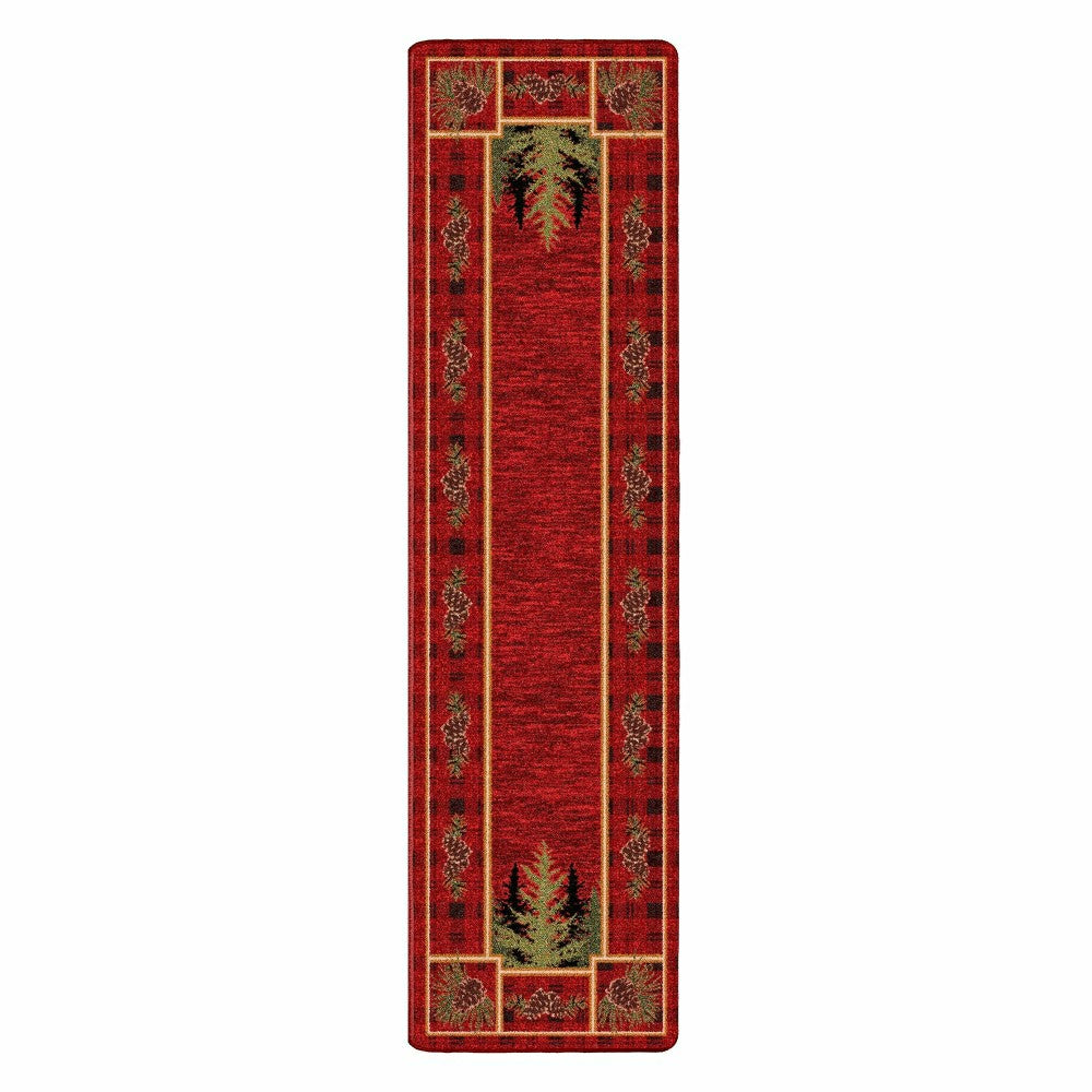 Plow & Hearth Pine Cone Valley Plaid Rug