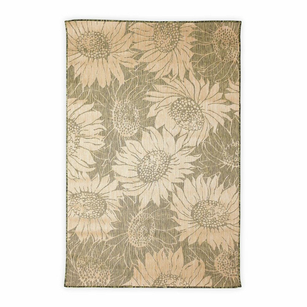 Plow & Hearth Indoor/Outdoor Sunflower Rug, 7'10" x 9'10"