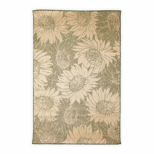 Plow & Hearth Indoor/Outdoor Sunflower Rug, 7'10" x 9'10"