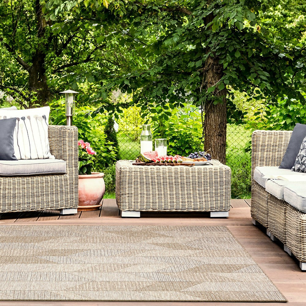 Plow & Hearth Beachcomber Angles Indoor/Outdoor Rug