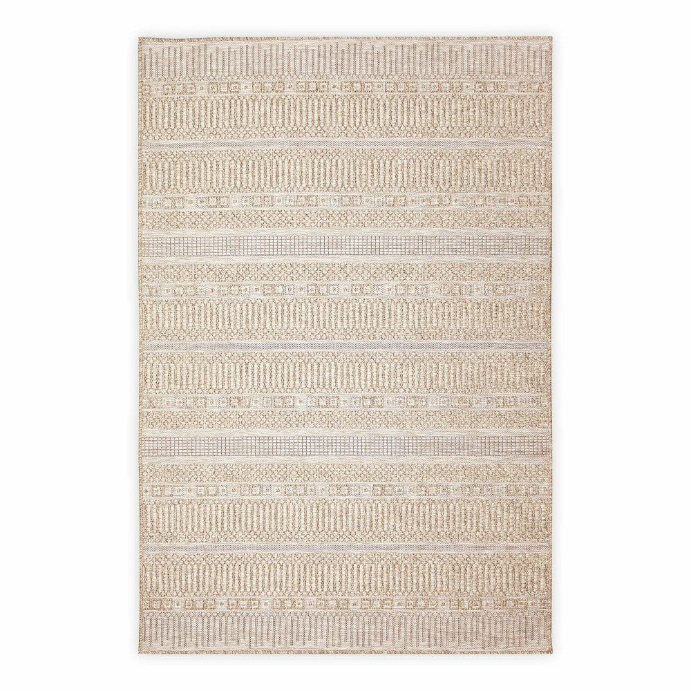 Plow & Hearth Indoor/Outdoor Beachcomber Striped Rug, 5'3" x 7'3"