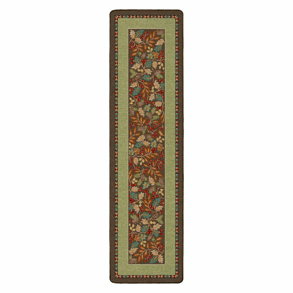 Plow & Hearth USA Made Hickory Hill Holly Edurastran Rug