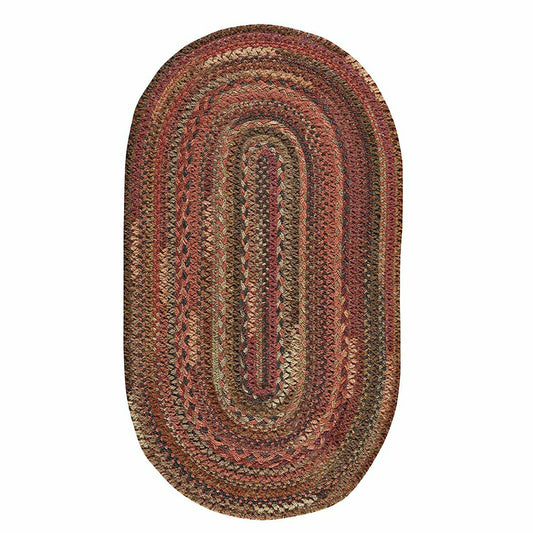 Plow & Hearth Oval Riverview Wool Blend Braided Rug, 3' x 5'