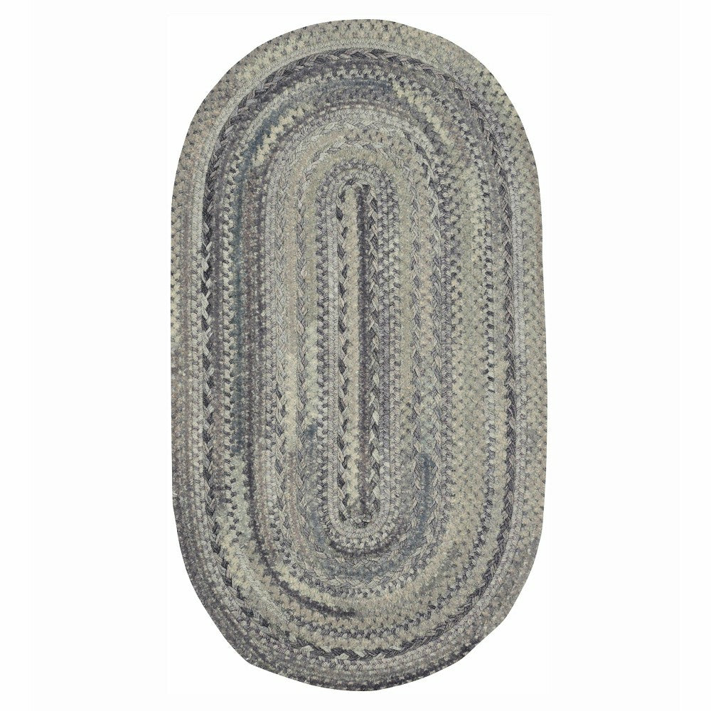 Plow & Hearth Oval Riverview Wool Blend Braided Rug, 3' x 5'
