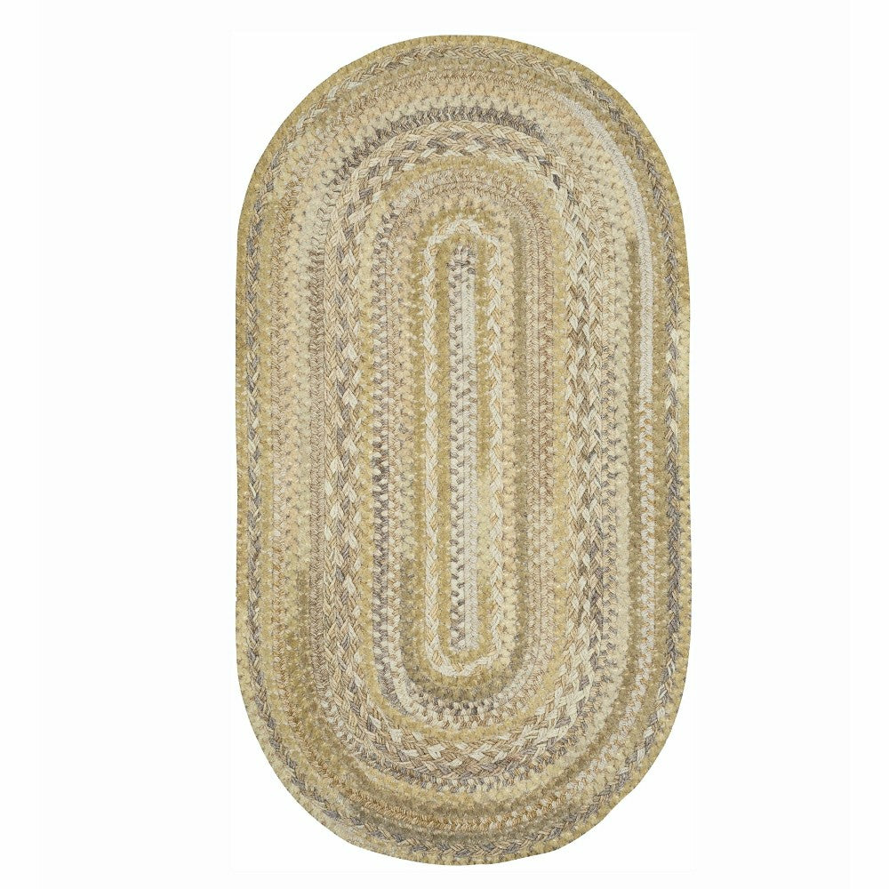 Plow & Hearth Oval Riverview Wool Blend Braided Rug, 3' x 5'