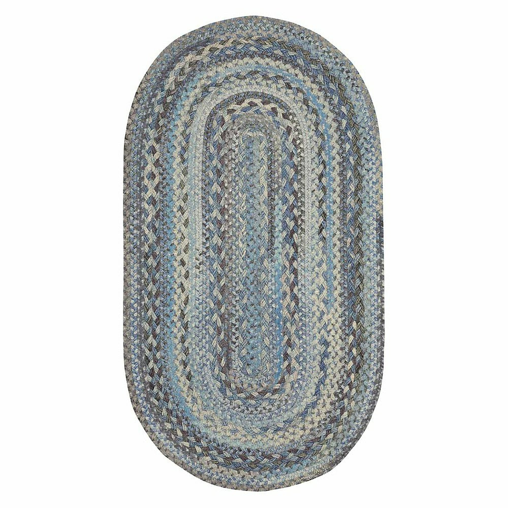 Plow & Hearth Oval Riverview Wool Blend Braided Rug, 3' x 5'