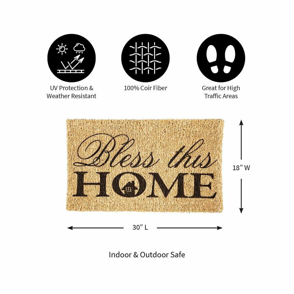 Plow & Hearth Bless This Home Coir Mat