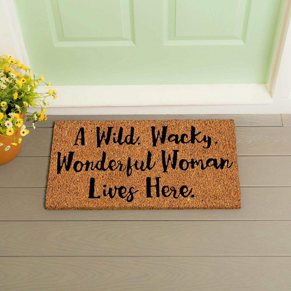 Plow & Hearth Wonderful Woman Coir Mat