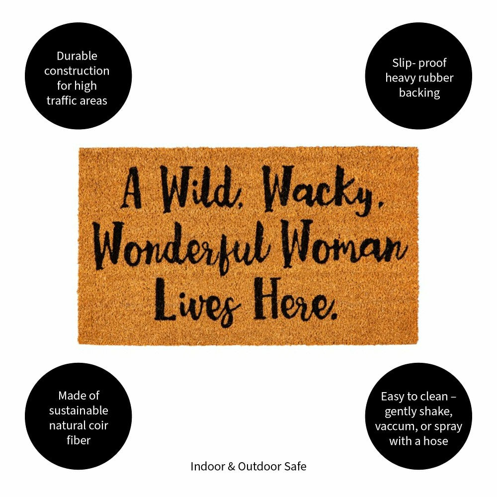 Plow & Hearth Wonderful Woman Coir Mat