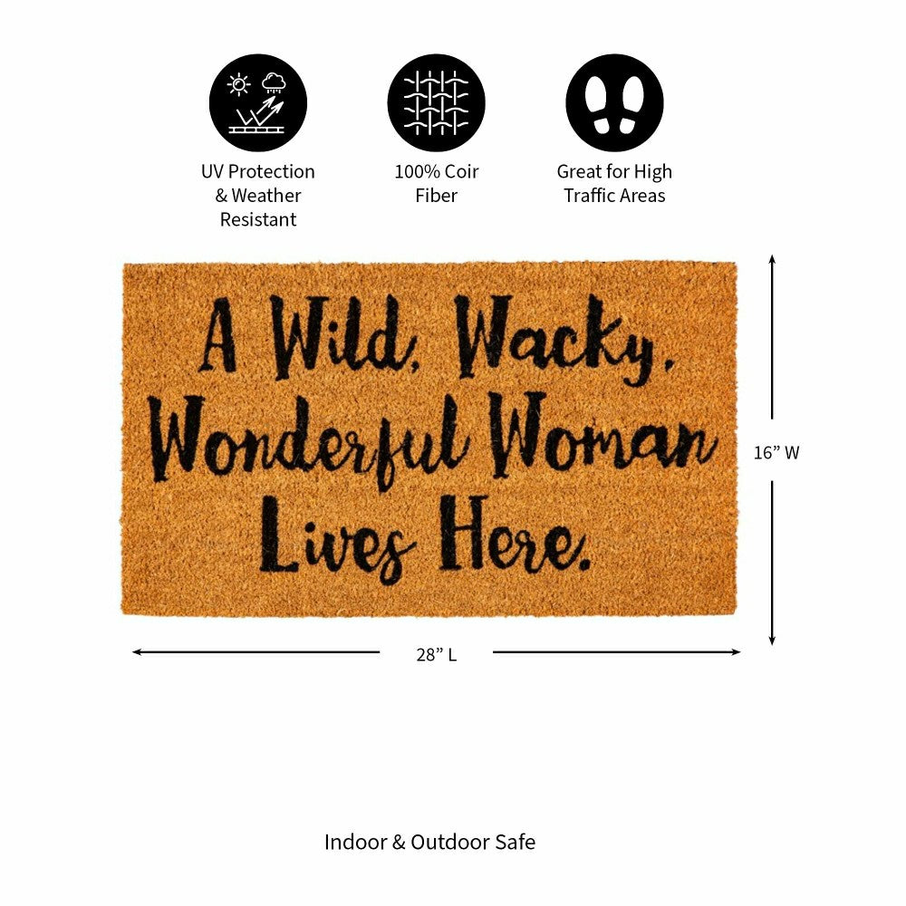 Plow & Hearth Wonderful Woman Coir Mat