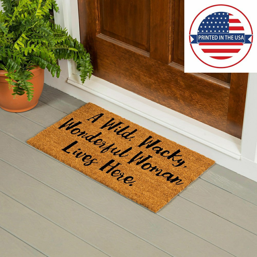Plow & Hearth Wonderful Woman Coir Mat