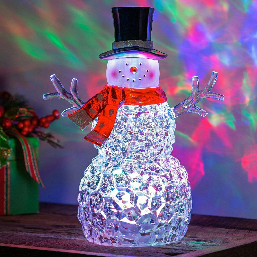 Plow & Hearth LED Tabletop Snowman