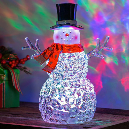 Plow & Hearth LED Tabletop Snowman