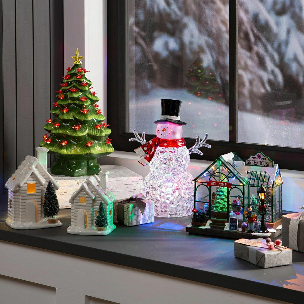 Plow & Hearth LED Tabletop Snowman