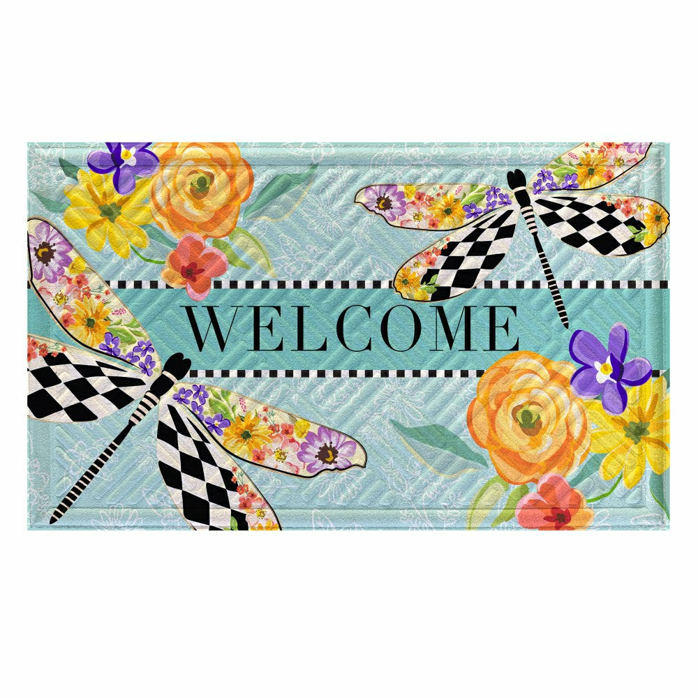 Plow & Hearth Mack Childs Dragonfly Embossed Mat