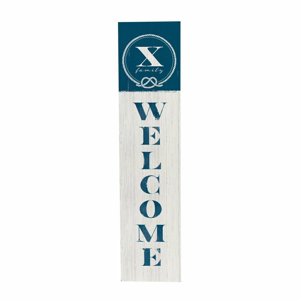 Plow & Hearth Coastal Porch Leaner Nautical Monogram 46" X