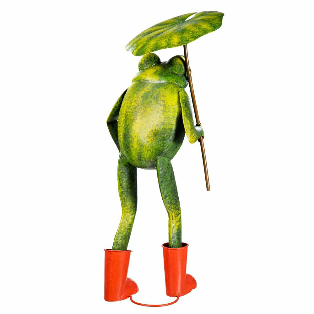Plow & Hearth Frog with Umbrella Garden Statue