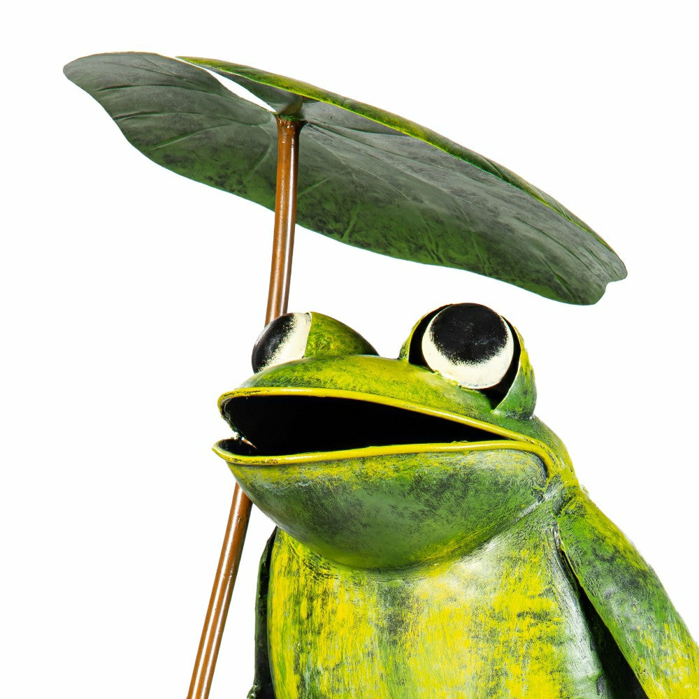 Plow & Hearth Frog with Umbrella Garden Statue