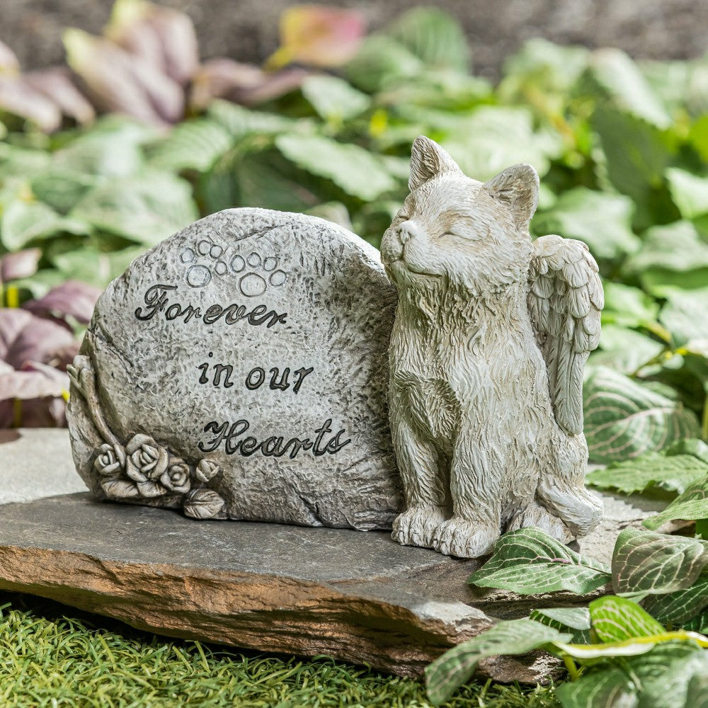 Plow & Hearth Memorial Remembrance Cat Garden Stone