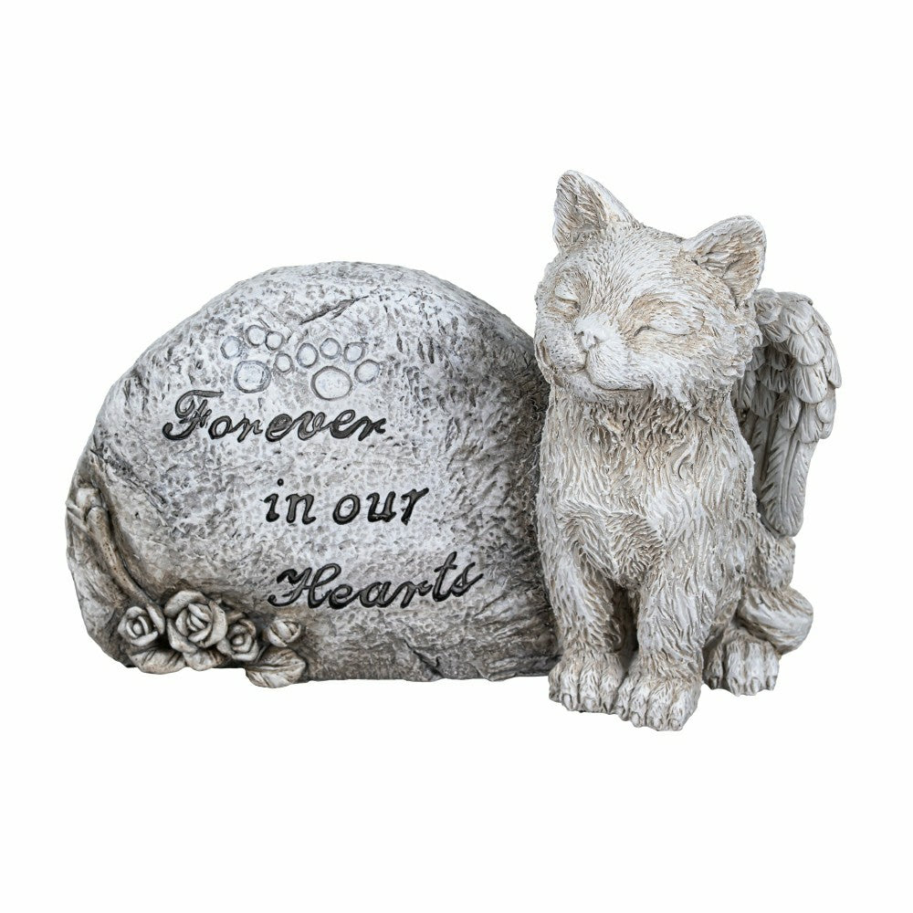 Plow & Hearth Memorial Remembrance Cat Garden Stone