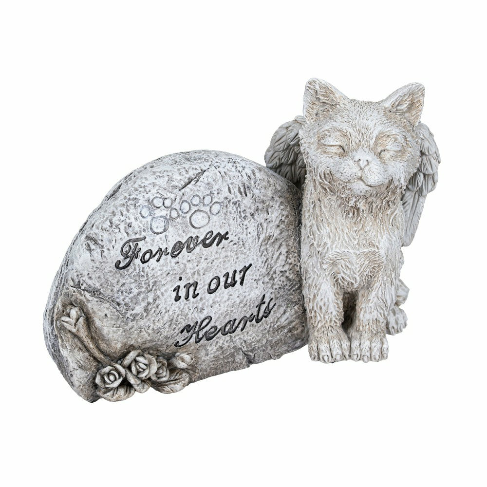 Plow & Hearth Memorial Remembrance Cat Garden Stone